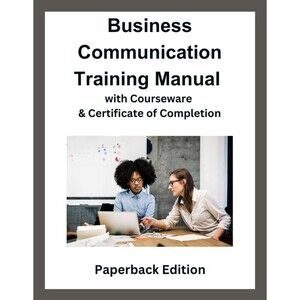 BUSINESS Communication Training Manual with Certificate Of Completion